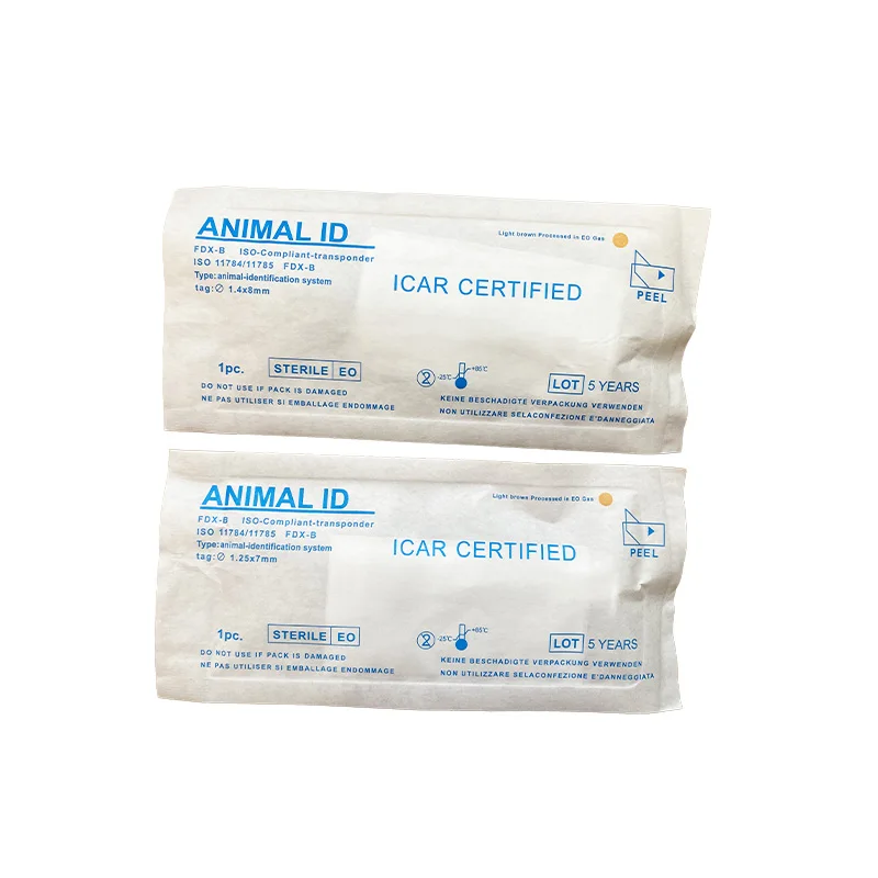 60pcs of 12mm or 8mm animal micro chip transponder with implanter