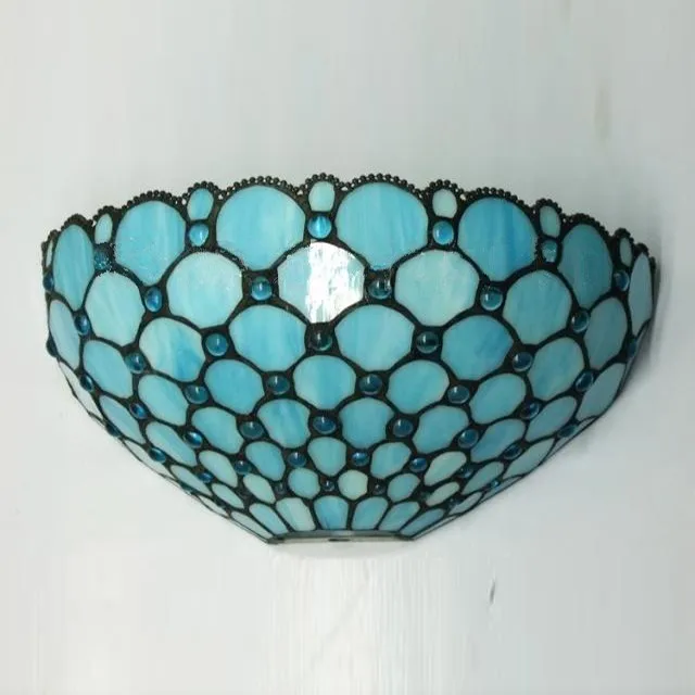 Retro Pastorale Stained Glass Tiffany Hotel Restaurant Cafe Gang Gangpad Slaapkamer Bed Led Wandlampen