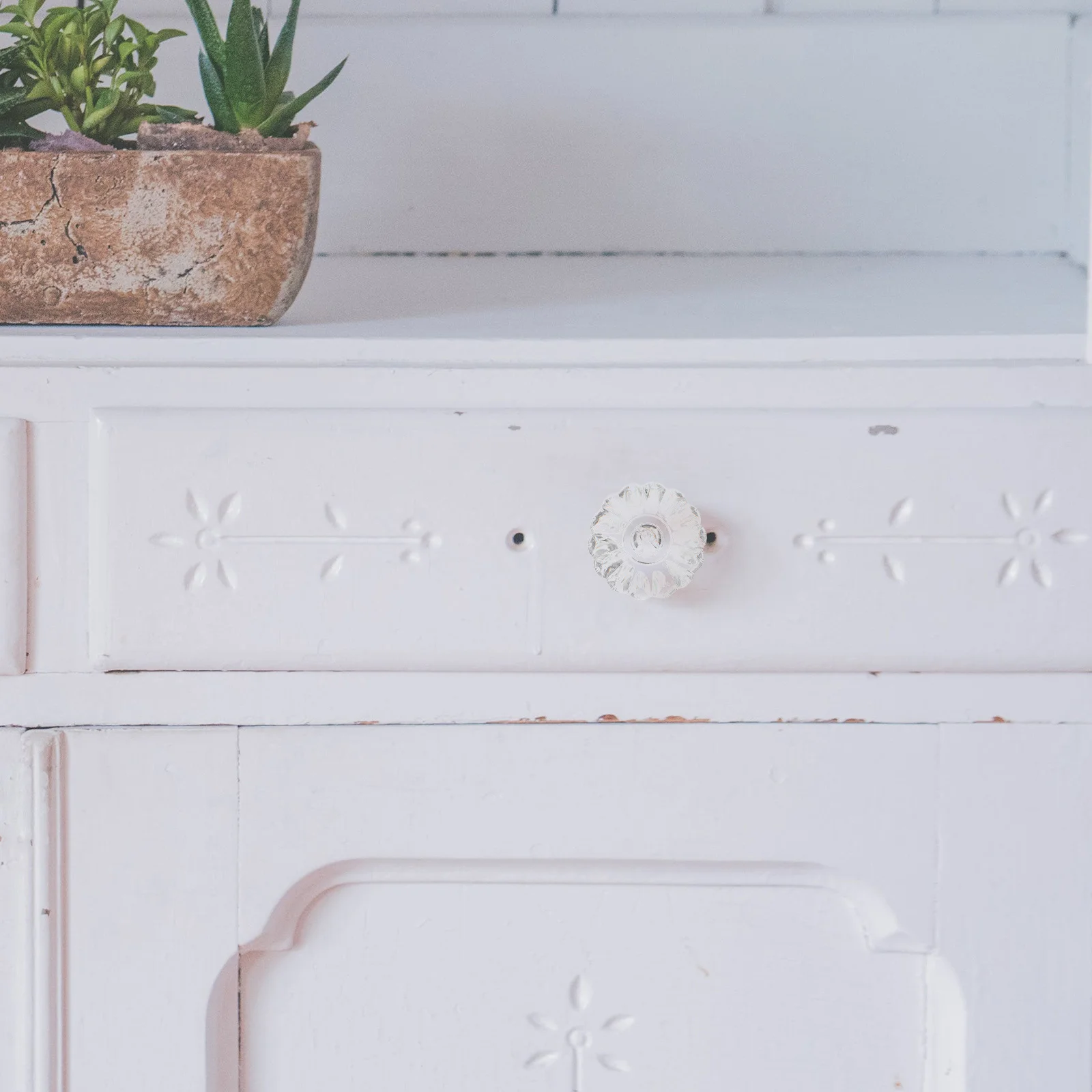 

10Pcs Transparent Cabinet Handles Clear Drawer Pulls Modern Decorative Furniture Hardware for Dresser Wardrobe Kitchen