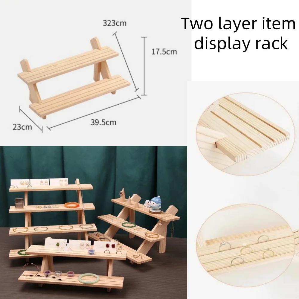 

Ear Stud Holder Riser Multi-tiered Display Rack Log Ring Earring Stud Display Rack Removable Earring Card Jewelry Rack Doll Hand
