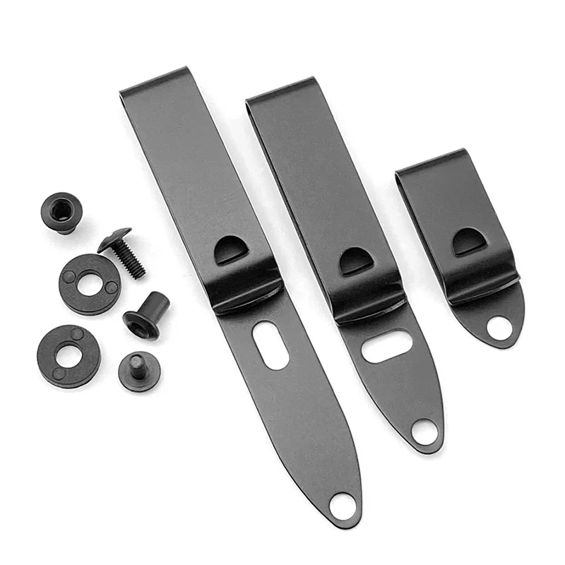 

12 Sets Stainless Steel IWB Holster Belt Clips Knife Scabbard Universal Kydex Sheath Waist Clamps Leather Case DIY Making Parts