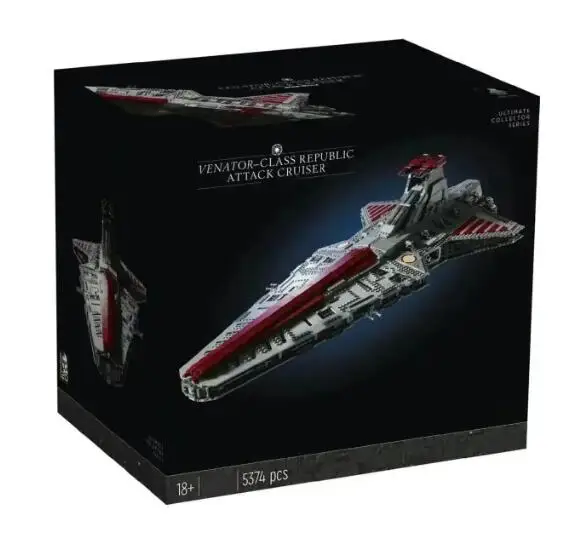 Moc 75367 Venator Class Republic Attacks Cruiser Model Building Set Block Space Toys for Boy Adult Christmas Gifts 5374Pcs