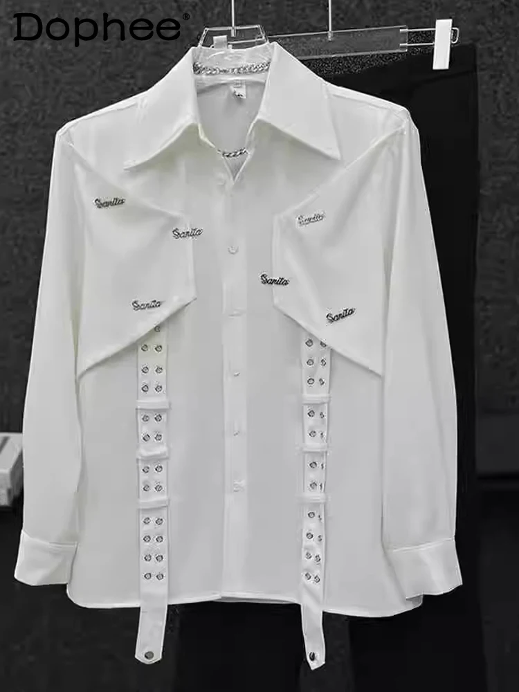 

2025 Spring Summer Men's High-end Long Sleeve Shirt Versatile Stylish Fashion Trendy Casual Personality Turn-down Collar Shirt
