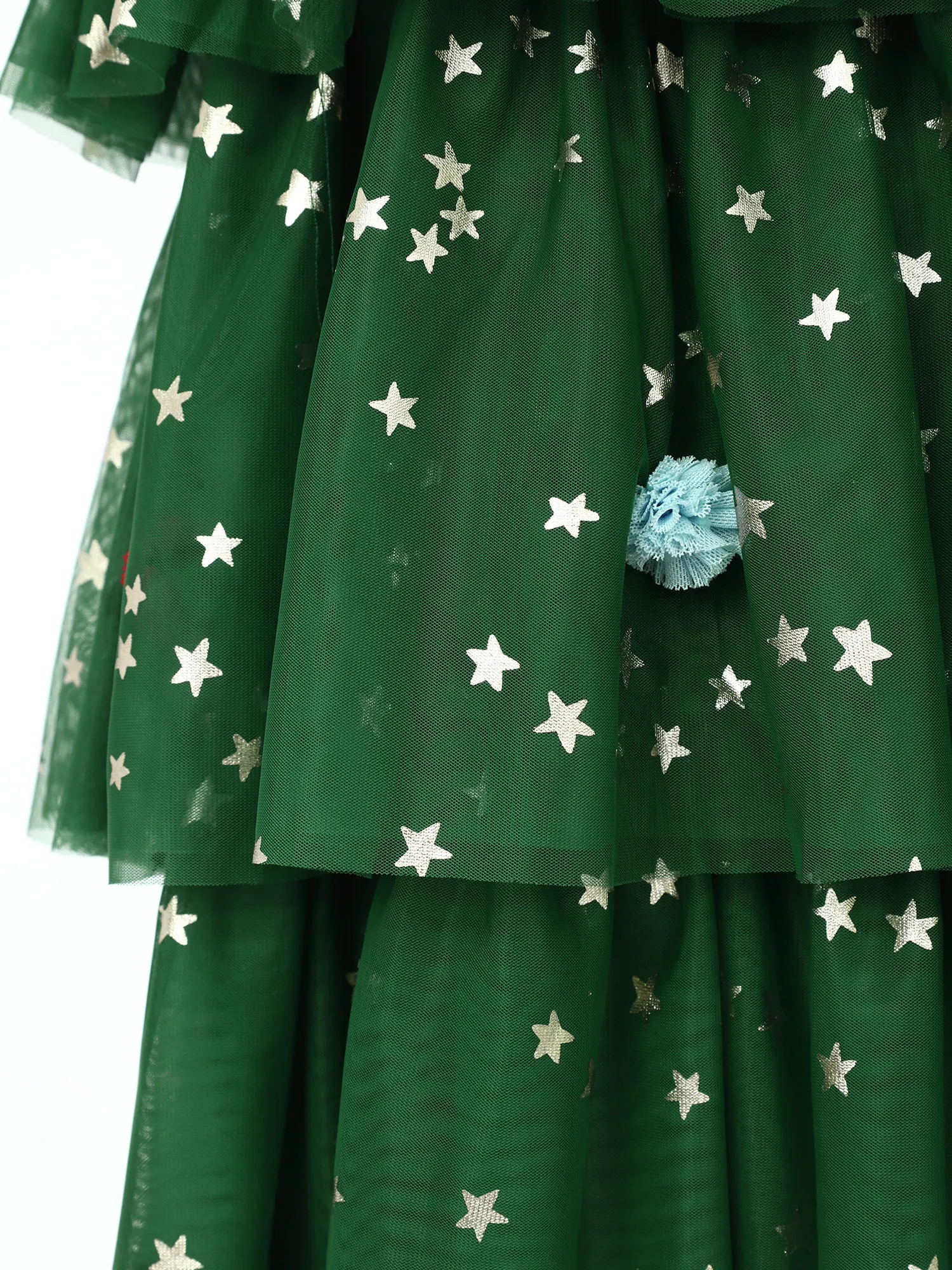 فستان توتو من التول بطبقات على شكل شجرة عيد الميلاد للفتيات الصغيرات مع جوارب لالتقاط الصور في حفلة عيد الميلاد #5