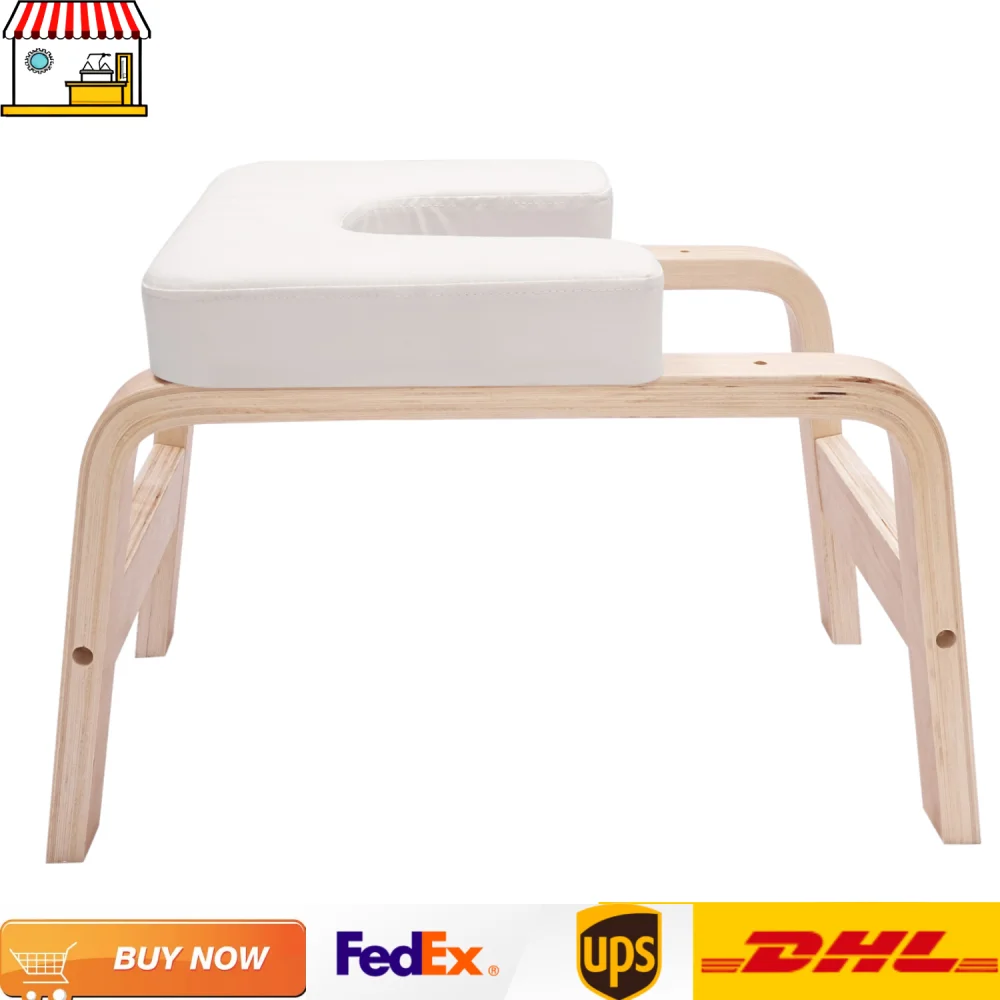 Panca per testiera yoga bianca/nera, sgabello moderno per allenamento yoga, attrezzatura fitness con carico da 200 kg