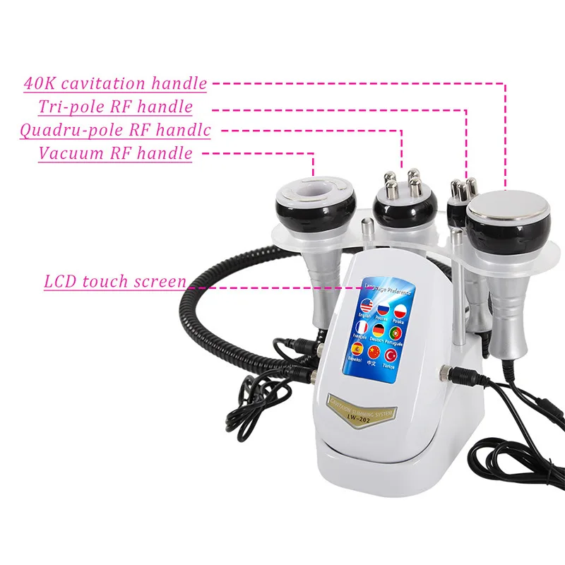 Wyprzedaż Fabryczna 4 w 1: Urządzenie do Kavitacji Ultradźwiękowej, Wakuofolii, Modelowania Sylwetki i Liftingu Twarzy z Funkcją Masażu