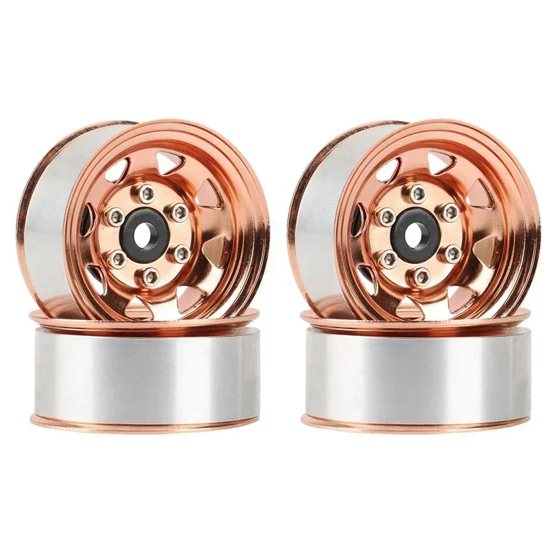 4PCS 1.55 메탈 비드락 휠 림 허브 1/10 RC 크롤러 카용 액시얼 예티 Jr 90069 RC4WD D90 TF2 타미야 CC01 LC70 MST