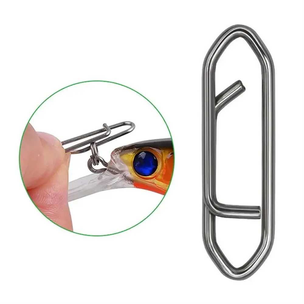 

Fishing Accessories Connector Stainless Steel Snap Swivels Quick Change Fish Clip For Freshwater Saltwater S M L Size 50pcs