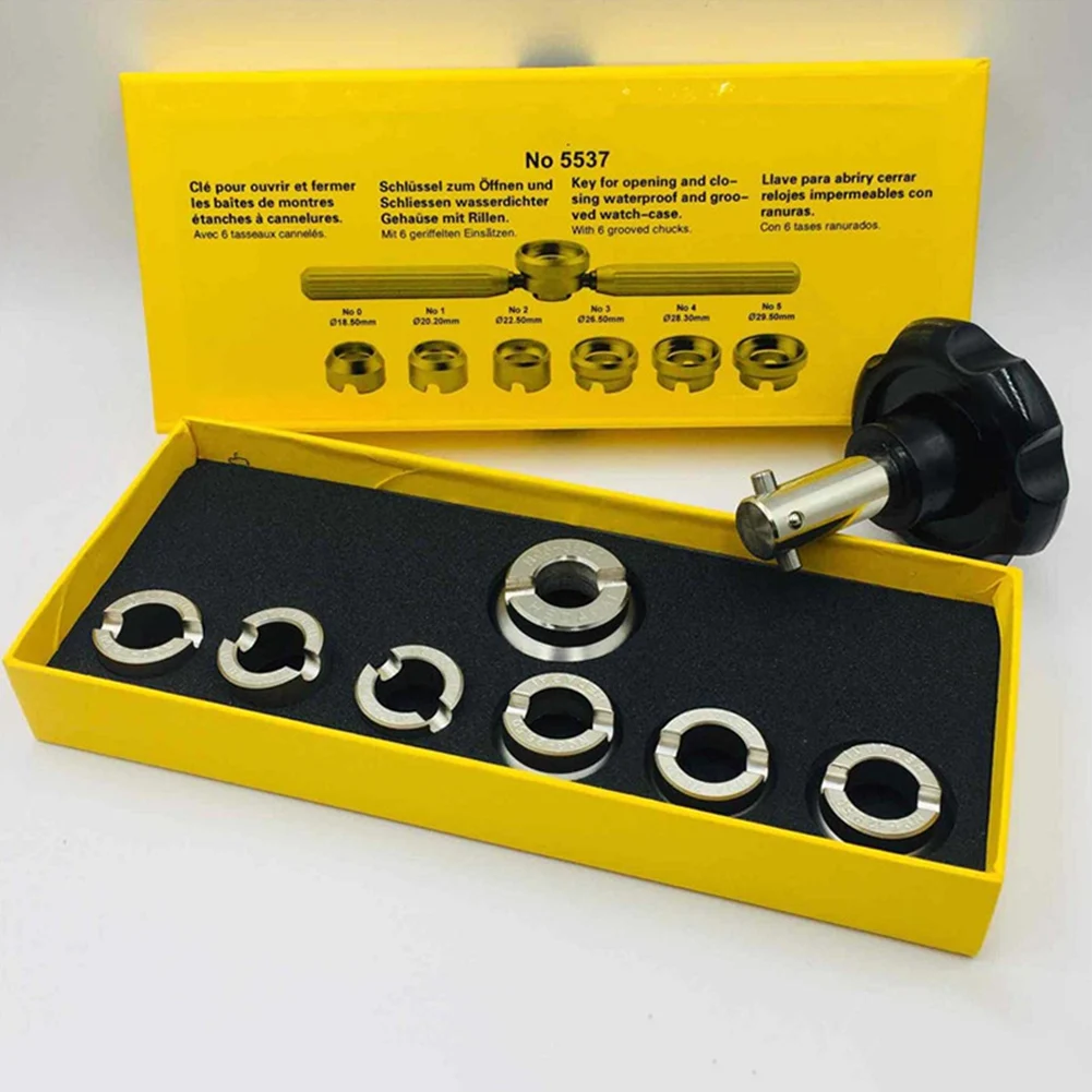 Key Closing Waterproof Tool Watch Back Case Opener 7 Size Types Professional Watch Repair Tools Set for Rolex Tudor