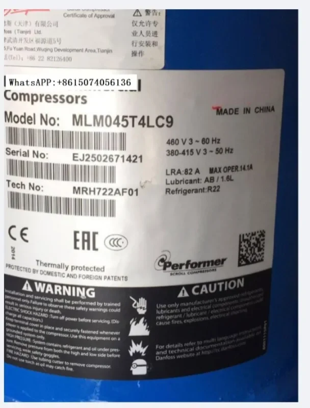 Air conditioner new compressor MLM015T4 MLM030T5 MLZ038T4/T9MLZ045 MLM021