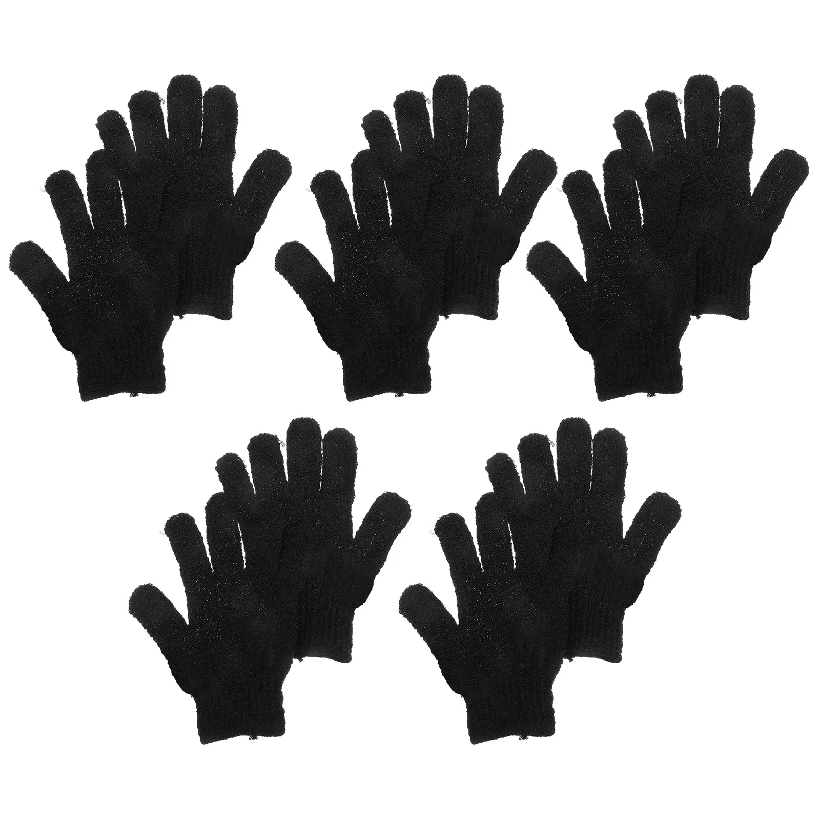 

10 шт. отшелушивающих перчаток-мочалок для тела, двусторонние, для душа и спа, для удаления омертвевшей кожи, многоразовые, из полиэстера, для ухода за кожей