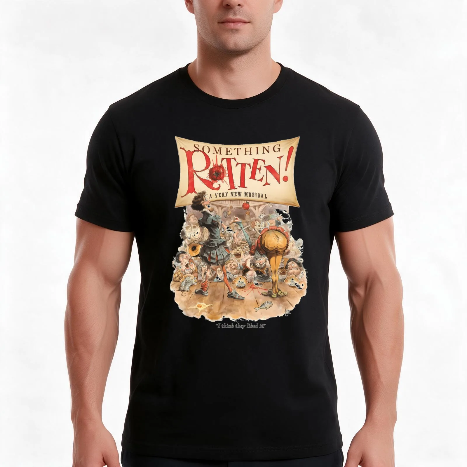 Something Rotten Musical T-Shirt, Summer Casual Cotton Tee, Oversized Streetwear Tops, Vintage Graphic Print, Unisex Men Women