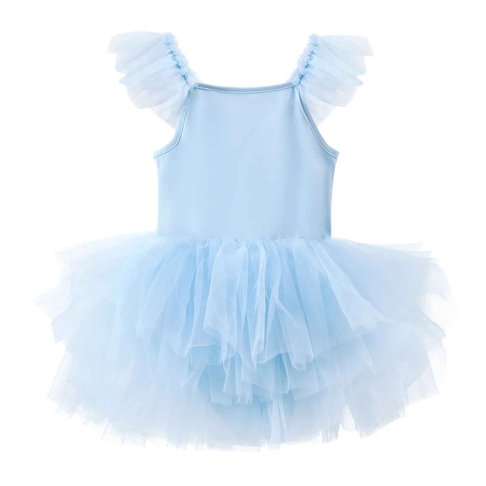 Ballet skirt, girl's dance dress, Lingfeng clothing, mesh dress, gymnastics clothing, small and medium-sized children's sky blue