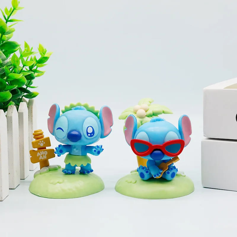 Sandbeach – figurine périphérique de dessin animé Lilo & Stitch, poupée de Collection de modèles d'action, décoration de voiture, jouets pour enfants, cadeau