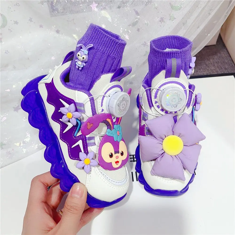 2024 Spring And Autumn New Star Dai Lu Cartoon Princess Girl Button Running Casual Fashion StellaLou children kids shoes