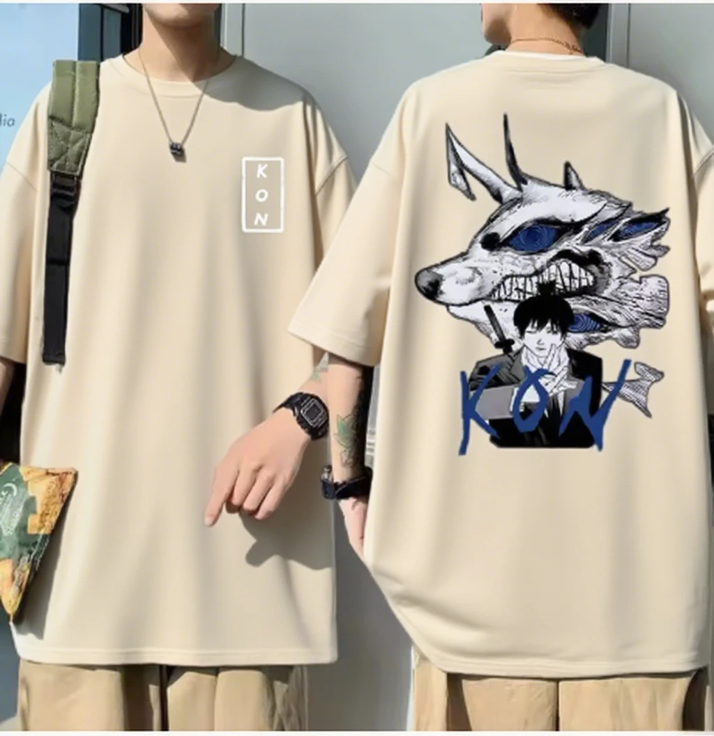 

Japanese Classic Cartoon T-shirt Kon Action Super Handsome Trend T-shirt Suitable for Men and Women Round Neck Summer Tee S-4XL