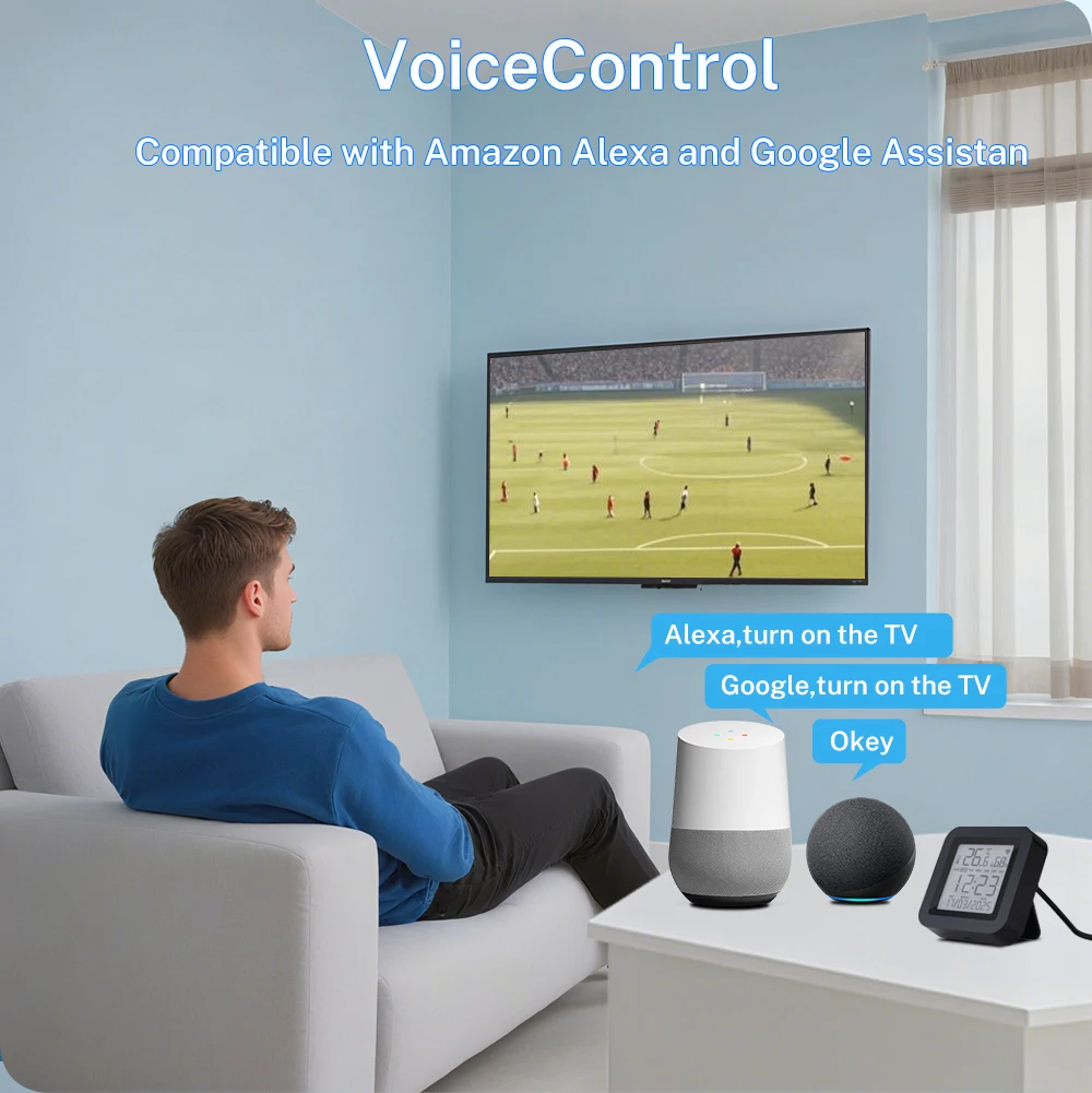 WiFi Tuya Control remoto inteligente por infrarrojos con Sensor de temperatura y humedad automatización del hogar inteli