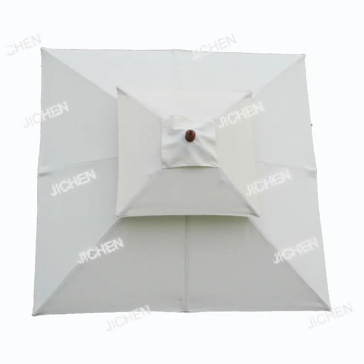 2-метровый квадратный двухполюсный зонт из алюминиевого сплава со средней колонной, открытый сад, двор, терраса, бассейн, двойной зонтик