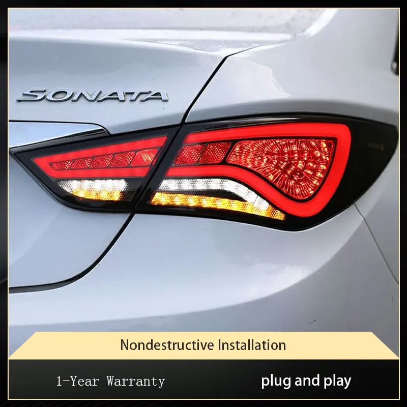 Taillights For Hyundai Sonata 8 2011-2015 MK8 LED Car Light 2015 Newest Design DRL Projector Lens Signal Lamp Accessories Kit