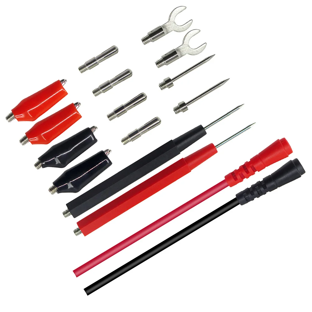 

18Pcs Silicone Test Leads with Replaceable Banana Plugs Multimeter Probe Set for Automotive Electronic Detection Multimeter Test