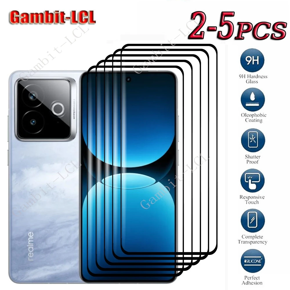 2-5PCS 3D Curved Edge Tempered Glass For Realme GT7 Pro 6.78