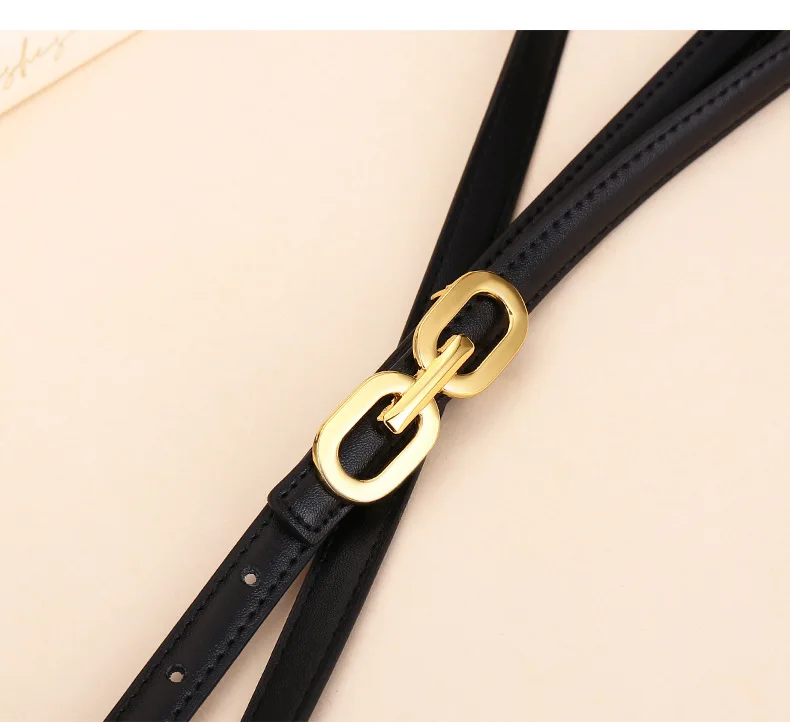 Hochwertiger Damengürtel; Feine und leichte Luxus-Modeaccessoires; Ledergürtel für Damen; Vielseitiger 8-förmiger Gürtel für – Detail 12