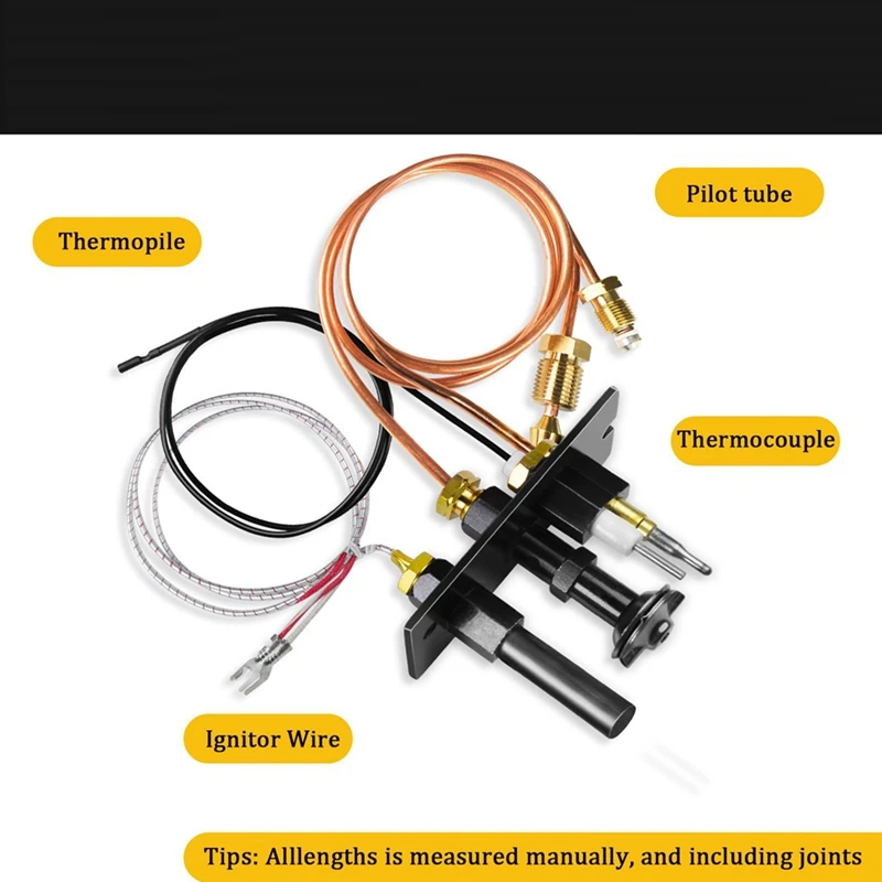 10002264 Propane And Natural Gas Pilot Assembly, 10002265 LP & NG 3 Way Pilot Replacement Parts For Majestic, Temco, Fireplace