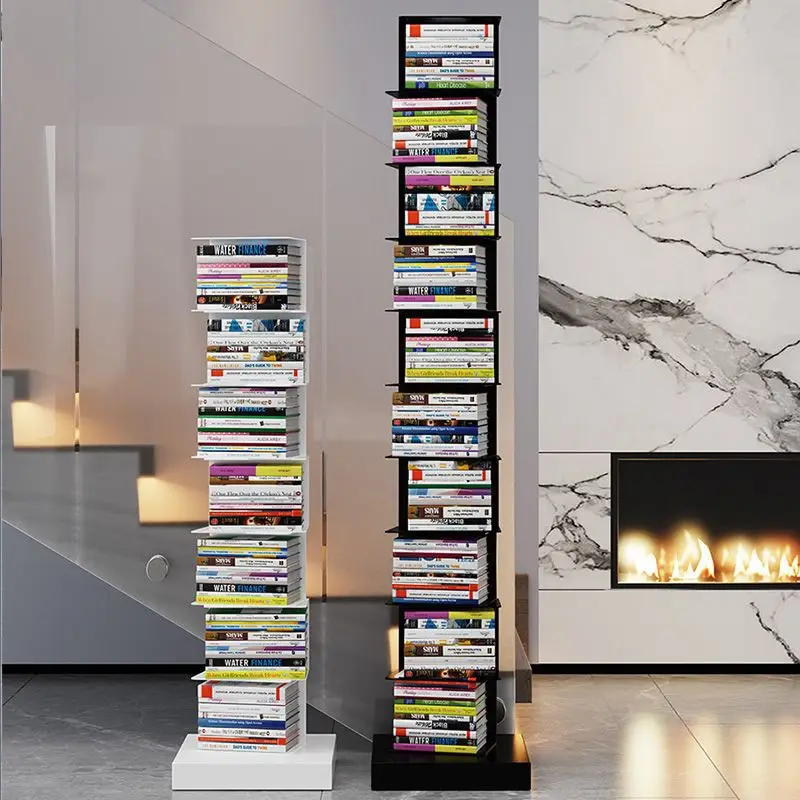 Nordic, creative Internet celebrity invisible bookshelf, floor, personality, small corner, shelf