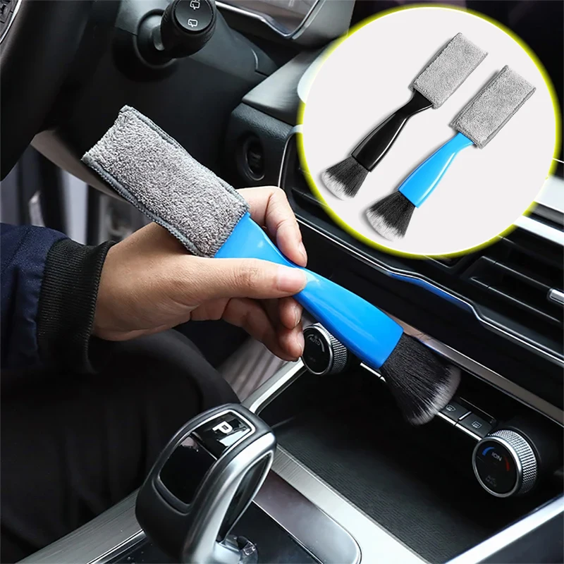 

Car Air Vent Cleaning Interior Double Head Brush Detail Crevice Dusting Multi-function Car Wash Dust Sweeping Tool