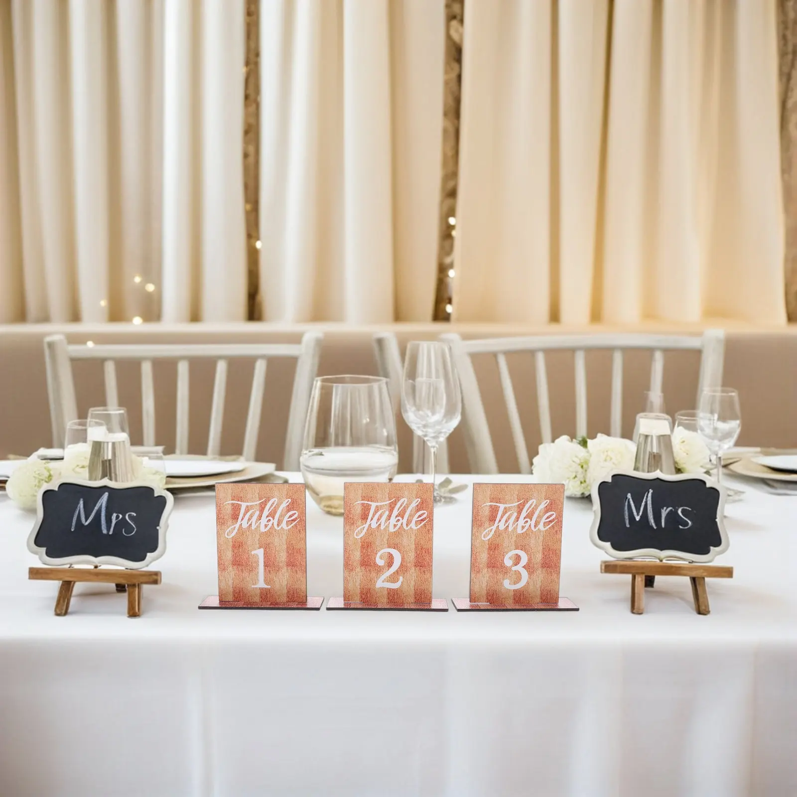 20Pcs Wooden Table Numbers Wedding Reception Rustic Self Stand Table Signs Party Banquet Seating Decor Wedding Desk Decor Sign