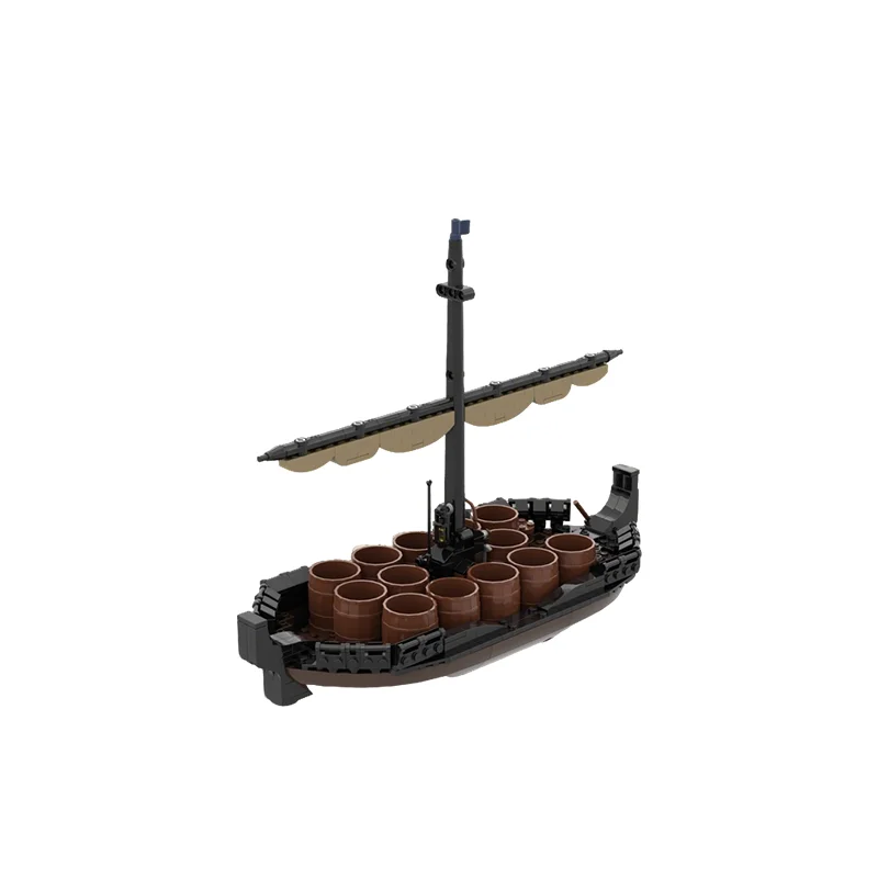 347 pièces MOC Hobbit Seigneur des Anneaux Bard S Bateau Modèle de construction en blocs à assembler Jouets d'architecture Cadeaux de Noël DIY Éducation créative