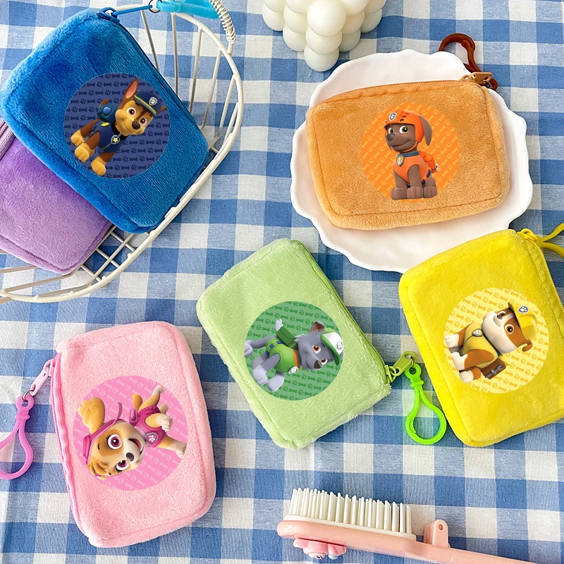 

PAW Patrol Plush Coin Purse Chase Skye Cartoon Anime Mini Wallet Kawaii Backpack Pendant Trendy Fun Earphone Bags Storage Bag