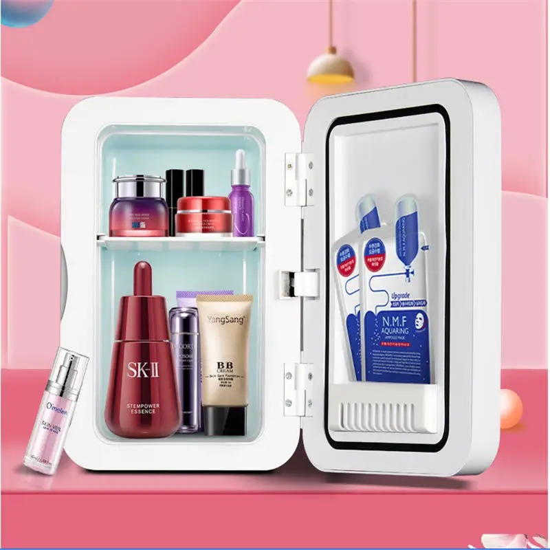 

Cosmetic Skincare Refrigerador Small Cheap Portable Beauty Compact Refrigerator Makeup Make up Fridge 8L Frigo with Mirror