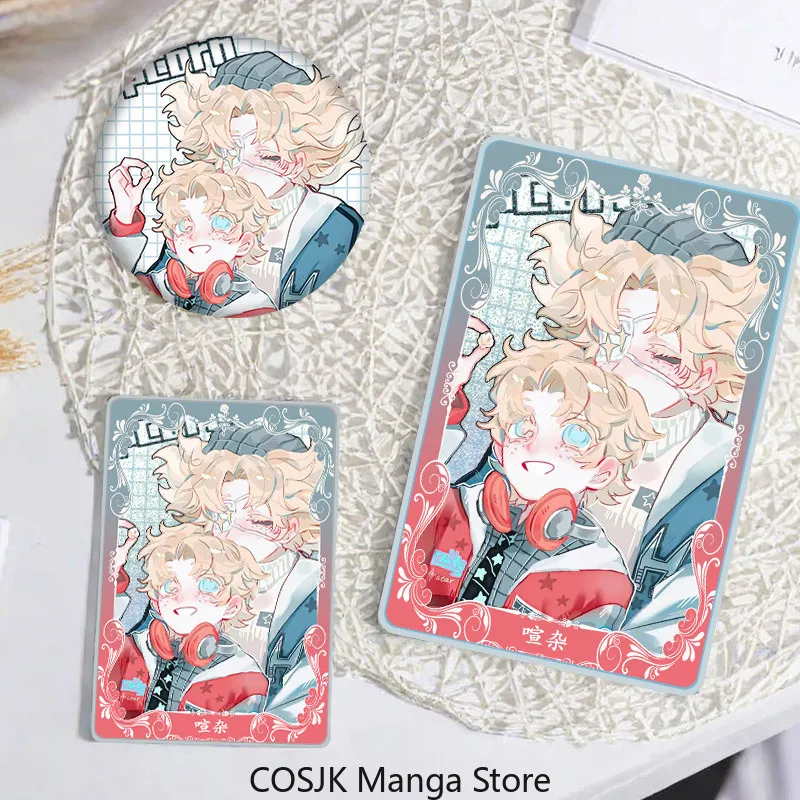 

Anime Identity V Trendy Badge Glitter Acrylic Block Cartoon Desktop Ornament Game Model Figure Badge Pin set for Fan Gift
