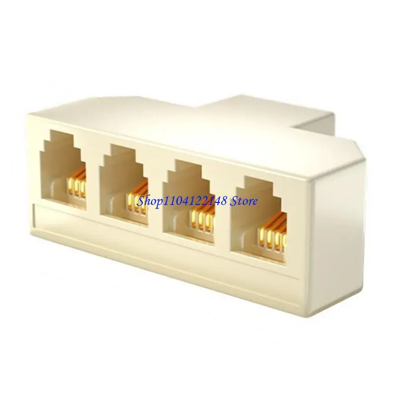 P9FA Four Port Telephone Splitter RJ11 Adapter Support 6P4C 6P2C For Clearly Voice
