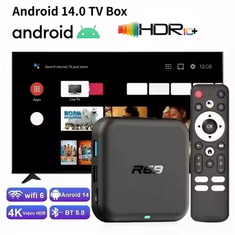 2026 Global R69-1 Android 14.0 TV Box Ultra HD 4K RK3518 Bluetooth 5.0 WIFI Multi Language Smart Media Player Set Top Box IPTV