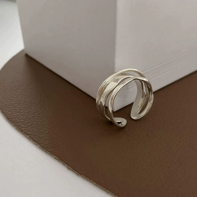 Men's 925 Sterling Silver Wing Shape Adjustable Ring