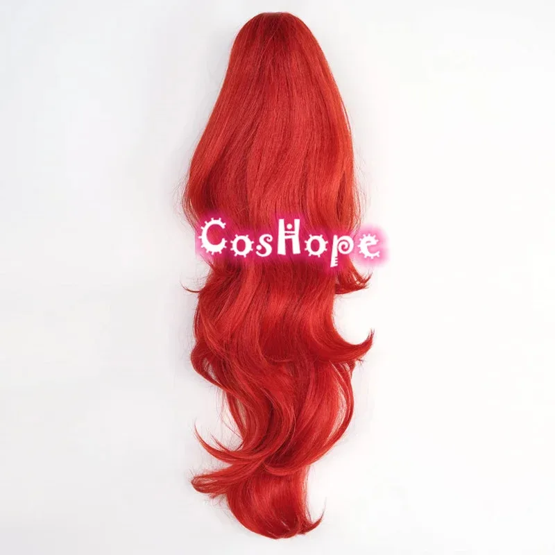 Diluc عالية ذيل حصان شعر مستعار أحمر أنيمي تأثيري مقاومة للحرارة بيروكات صناعية Halloweenv;2,r'6;t.
