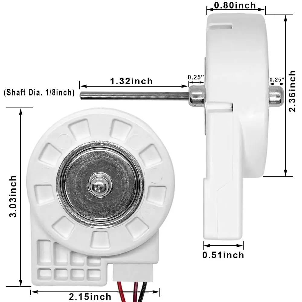 50240401000Q 12V 4W Refrigerator Evaporator Fan Motor Replacement Refrigerator Fan Motor ZWF-02-4 2100RPM CCW Freezer Condenser