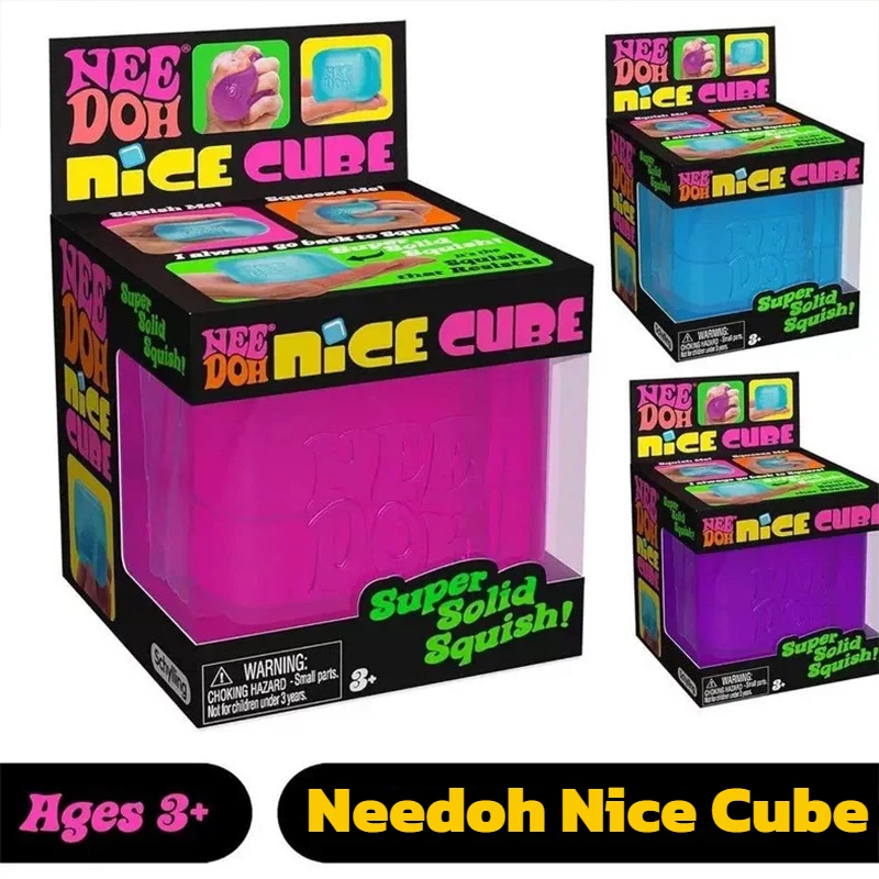 Schylling Needoh bonito cubo sensorial para aliviar el estrés cubo blando antiansiedad objeto para apretar para relajación juego mental