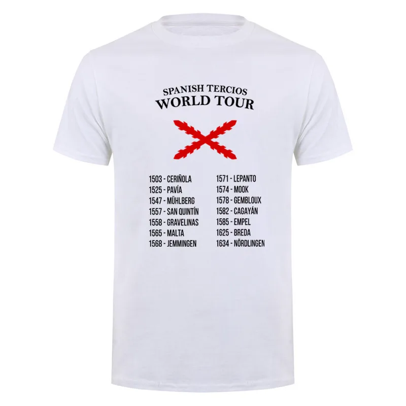 Batallas De Los Tercios Spanish Tercios World Tour T-Shirt Baumwolle Kurzarm O-Ausschnitt T-Shirt Casual Unisex Top DY-417 – Detail 6