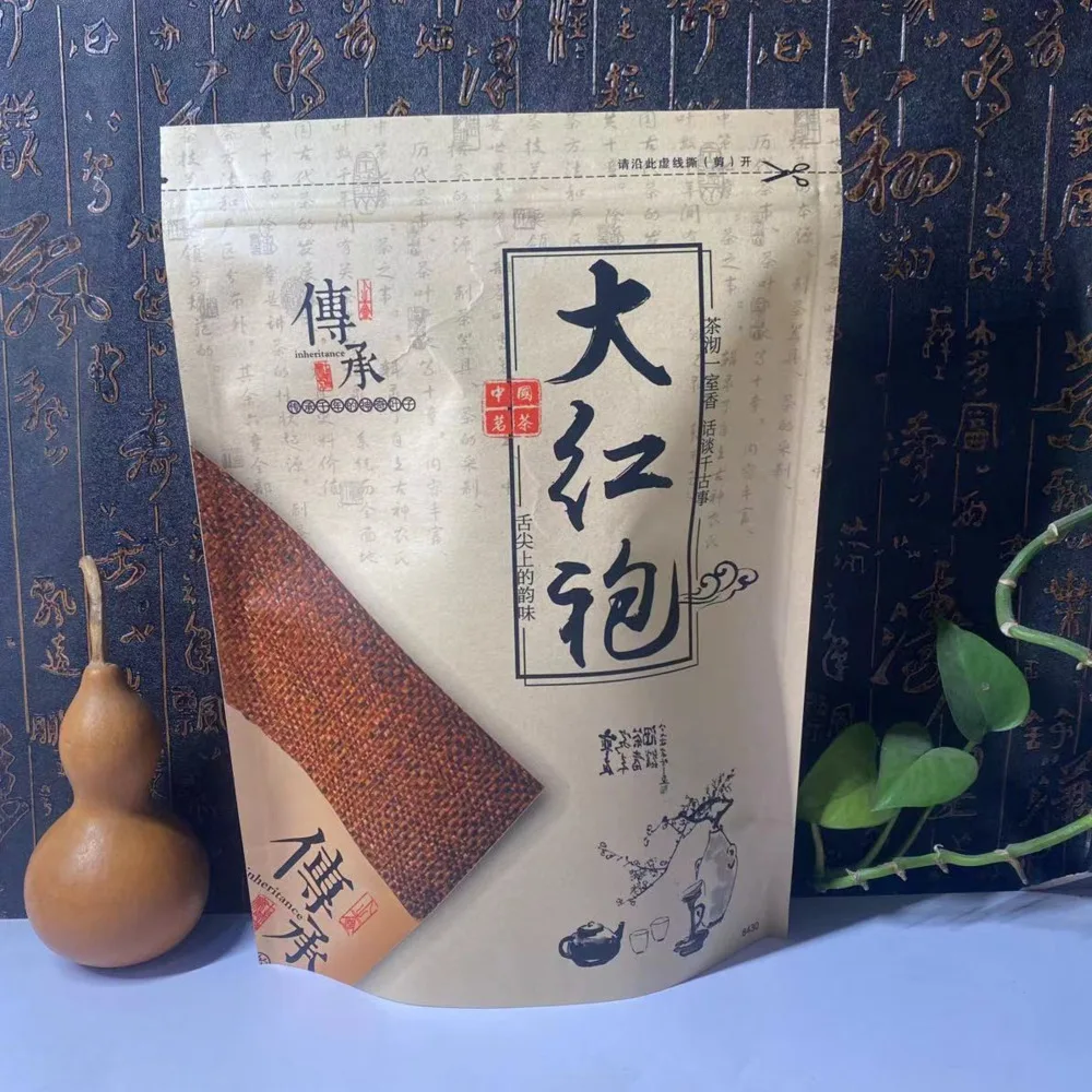 250g Wuyi Rock DaHongPao tea Zipper Bag A+++++ Wuyi Smoky Aromatic oolong tea Self Sealing bag Da hong pao Black tea Packing Bag