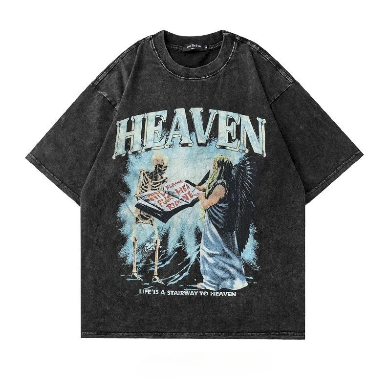 

Футболка унисекс оверсайз с принтом скелета, короткий рукав, свободный крой, в уличном стиле, нишевый дизайн