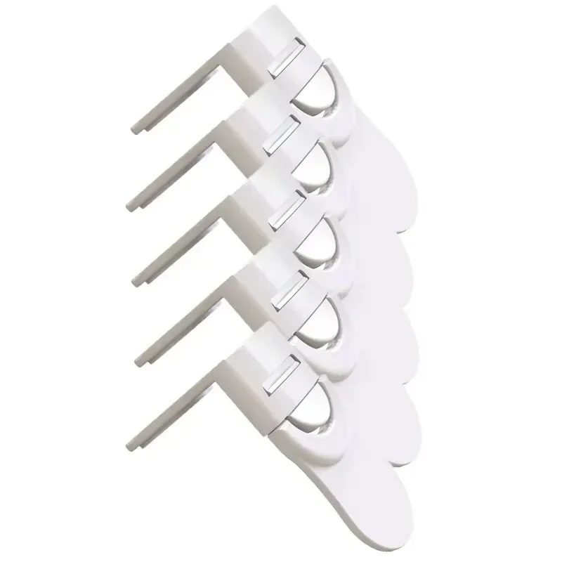 Baby Safety Lock Drawer Anti-Pinching Hand Cabinet Drawer Locks Plastic White Safety Buckle for Children Security Protection view 4