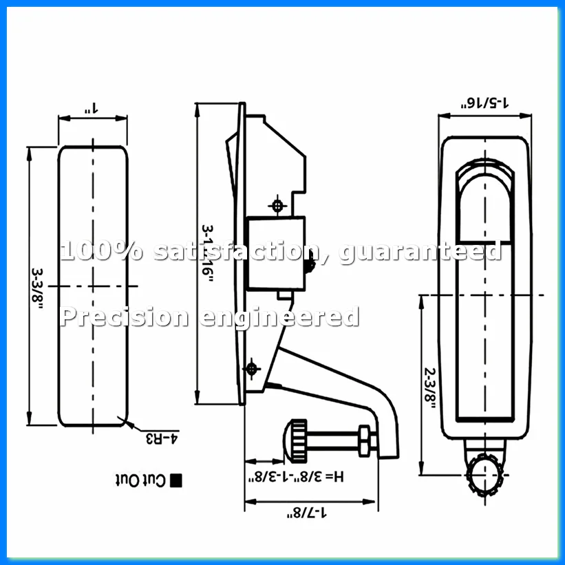4Pcs Compression Latch Lock Zinc Alloy Flush Lever Latch Adjustable Grip Range 0.04 Inch-0.94 Inch-A07G