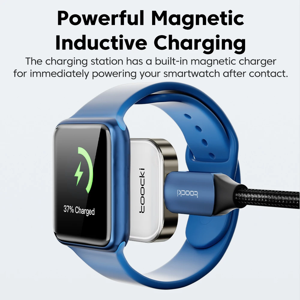 Toocki Apple Watch Wireless Charging For apple Watch Series 7 SE 6 5 4 IWatch Magnetic USB Charger for iWatch Accessories