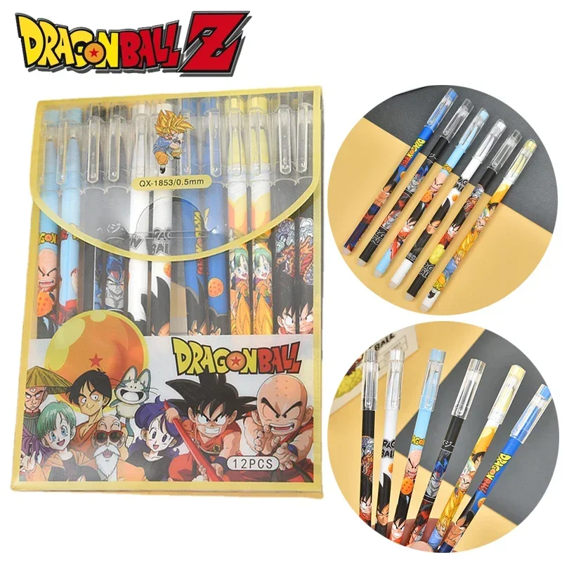 Dragon Ball Son Goku Gel Pen Anime 0.5mm Ballpoint Pen for Student School Office Supplies Stationery Writing Drawing Neutral Pen