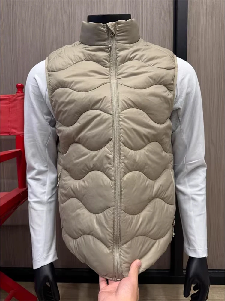 

Легкий хлопковый жилет для мужчин, повседневный, зимний, теплый, на молнии, в американском стиле, с узором в виде тыквы, без подкладки