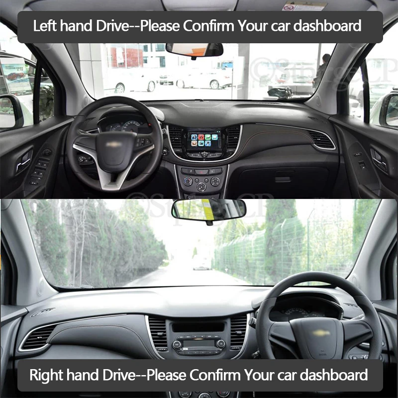 Anti-Slip Mat Dashboard Cover Pad Sunshade Dashmat Carpet Car Accessories Rug for Chevrolet Trax Tracker Holden 2017 2018 2019 view 3
