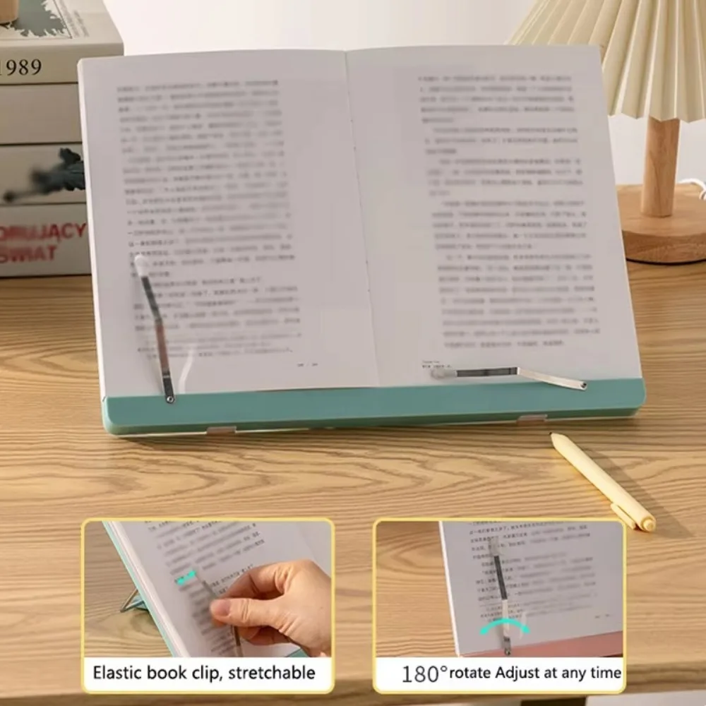 New Adjustable Bookend Stand Folding Portable Reading Book Stand Multifunctional Books Recipe Shelf Desktop Organizer